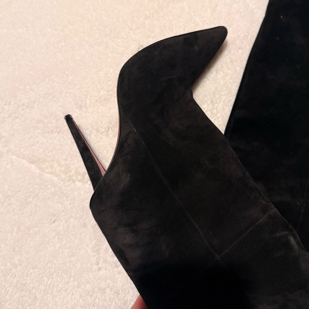 Christian Louboutin Astrilarge Botta 100 black suede size 37 1/2 - Picture 8 of 16